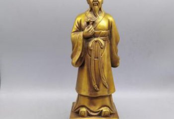 玻璃鋼扁鵲雕塑 仿銅名醫(yī)雕塑 室內(nèi)藥王雕塑