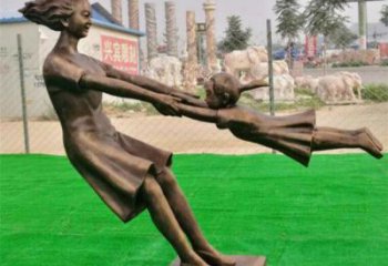 仿古母親雕塑 草地女人雕塑 房地產(chǎn)肖像雕塑