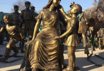 母親雕塑廠家 大型別墅區(qū)女人雕塑 農(nóng)村肖像雕塑