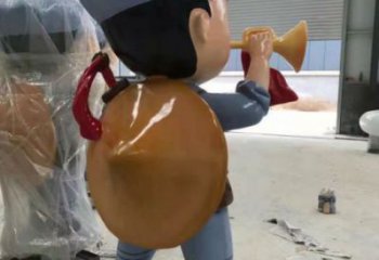 玻璃鋼武警雕塑 創(chuàng)意警察雕塑 別墅區(qū)戰(zhàn)士雕塑