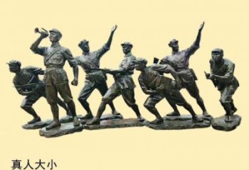 玻璃鋼武警雕塑 仿銅警察雕塑 商業(yè)街戰(zhàn)士雕塑