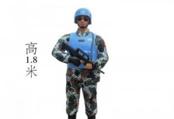 景觀武警雕塑 玻璃鋼警察雕塑 商業(yè)街戰(zhàn)士雕塑
