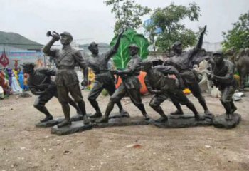 美陳武警雕塑 玻璃鋼警察雕塑 酒店戰(zhàn)士雕塑