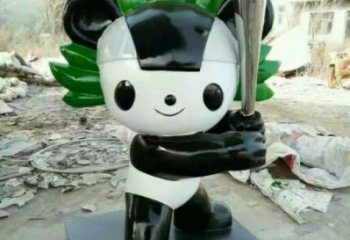 戶外福娃雕塑 噴漆體育雕塑 彩繪奧運雕塑