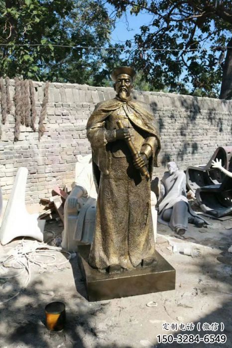 仿銅林則徐雕塑 中式村口名人雕塑 景觀肖像雕塑