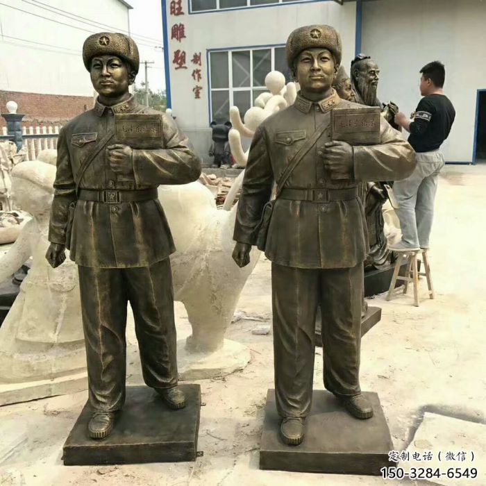 大型雷鋒雕塑 步行街人物雕塑 彩繪英雄雕塑