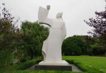 廣場李白雕塑廠家 抽象景觀古代雕塑 烤漆詩人雕塑