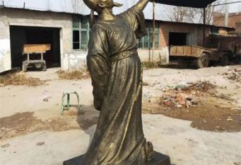 李白雕塑生產(chǎn)商 仿真景觀人物雕塑 烤漆詩人雕塑