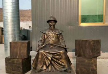 烤漆林則徐雕塑 玻璃鋼名人雕塑 室內肖像雕塑