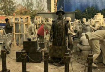 玻璃鋼林則徐雕塑 步行街名人雕塑 大型商場肖像雕塑