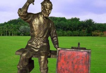 創意魯班雕塑 玻璃鋼手藝人雕塑 公園木匠雕塑