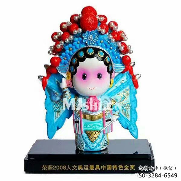 玻璃鋼京劇雕塑 現代民俗雕塑 大型唱戲雕塑