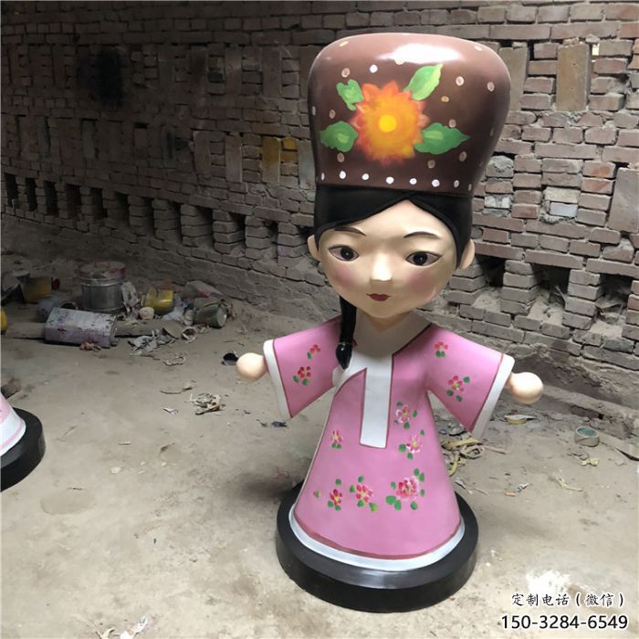 大門口京劇雕塑廠家 公園民俗雕塑 仿真唱戲雕塑