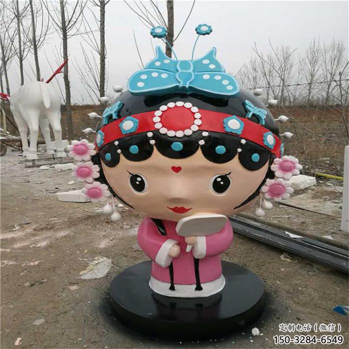 大型京劇雕塑廠家 仿真民俗雕塑 戶外唱戲雕塑