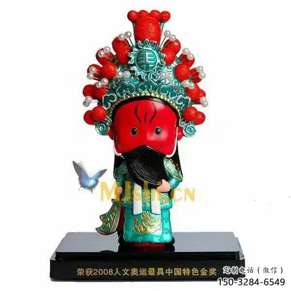 房地產京劇雕塑廠家 現代民俗雕塑 幾何唱戲雕塑