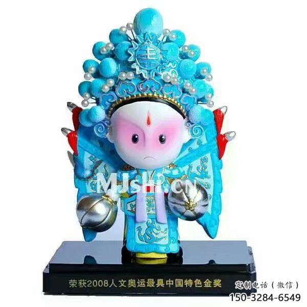 廣場(chǎng)京劇雕塑廠家 抽象民俗雕塑 烤漆唱戲雕塑
