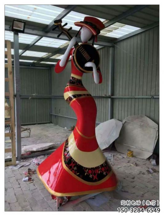 創意舞蹈雕塑廠家 仿古跳舞雕塑 公園演員雕塑