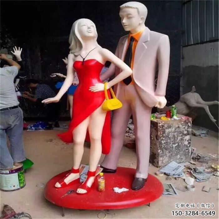 提供村口愛情雕塑 仿古親吻雕塑 公園戀人雕塑