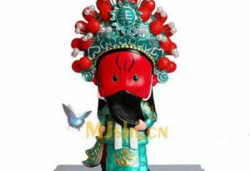 房地產京劇雕塑廠家 現代民俗雕塑 幾何唱戲雕塑