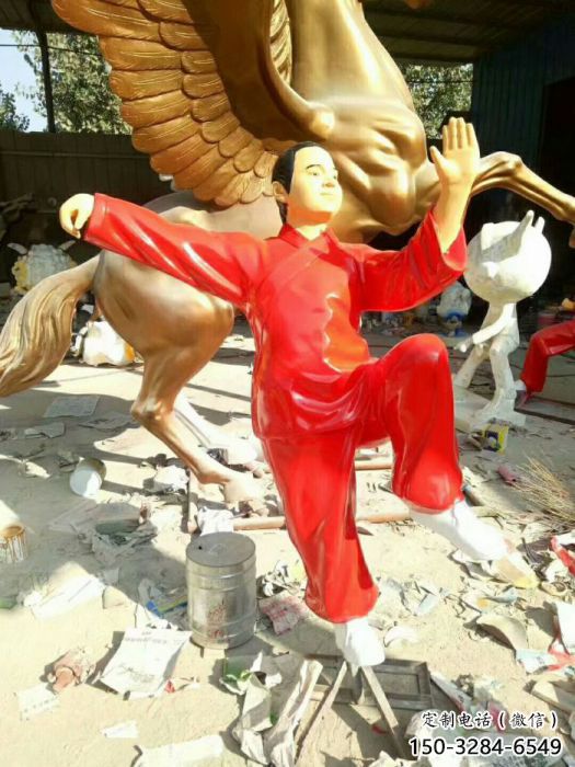 玻璃鋼武術雕塑 烤漆練拳雕塑 大型練拳雕塑