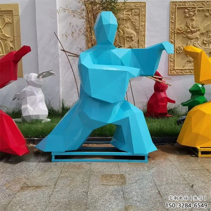 村口武術(shù)雕塑生產(chǎn)商 仿古功夫雕塑 公園練拳雕塑