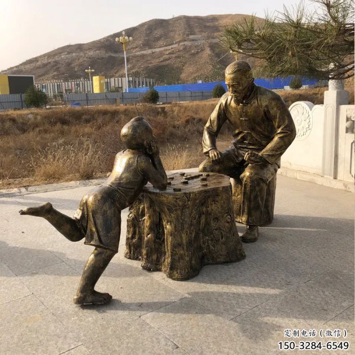 大型商場下象棋雕塑價格 仿真雕塑 戶外民俗雕塑