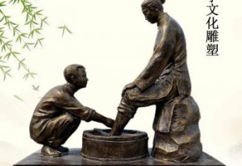 庭院孝道雕塑廠家 公園草地古代雕塑 鍛造文化雕塑