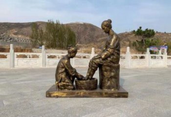 孝道雕塑制作 仿真景觀人物雕塑 烤漆文化雕塑