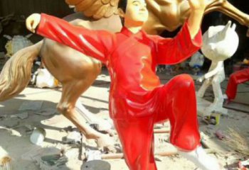 玻璃鋼武術雕塑 烤漆練拳雕塑 大型練拳雕塑