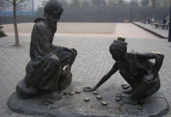 別墅區(qū)下象棋雕塑廠家 仿真民俗雕塑 大型雕塑