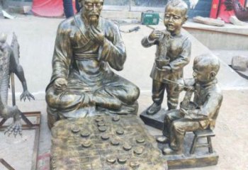 彩繪下象棋雕塑廠家 現(xiàn)代雕塑 公園民俗雕塑