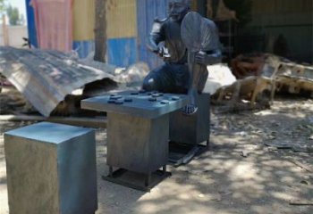 草地下象棋雕塑廠家 現(xiàn)代雕塑 大型民俗雕塑