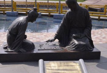 村口下象棋雕塑廠家 仿古雕塑 公園民俗雕塑