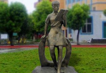 戶外看書雕塑廠家 噴漆人物雕塑 抽象學生雕塑