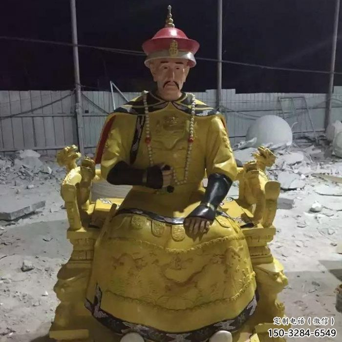 創(chuàng)意皇帝雕塑 玻璃鋼古代雕塑 公園雕塑