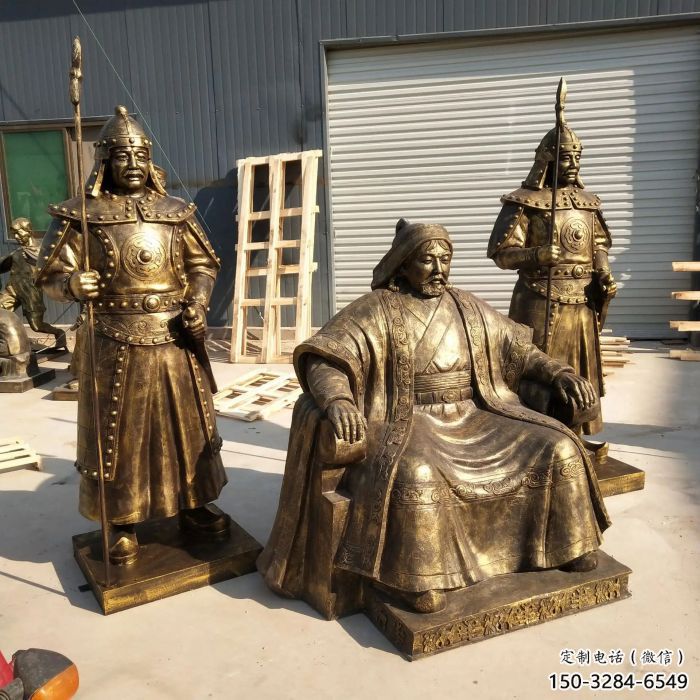 大型皇帝雕塑 仿真古代雕塑 玻璃鋼人物雕塑