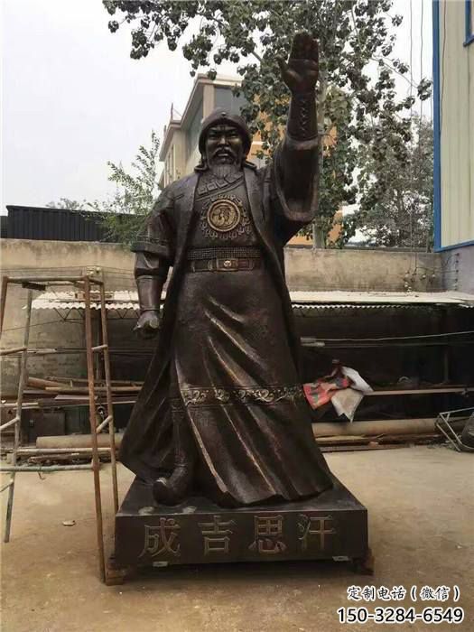 仿真皇帝雕塑 仿銅古代雕塑 玻璃鋼人物雕塑