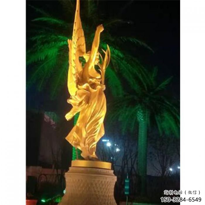 街道和平女神雕塑廠家 現代歐式雕塑 彩繪人物雕塑