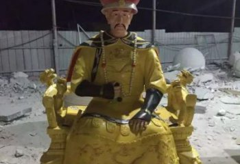 創(chuàng)意皇帝雕塑 玻璃鋼古代雕塑 公園雕塑