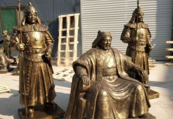 大型皇帝雕塑 仿真古代雕塑 玻璃鋼人物雕塑