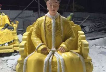 大型皇帝雕塑生產(chǎn) 仿真古代雕塑 玻璃鋼人物雕塑