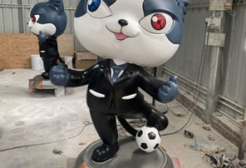 動漫黑貓警長雕塑廠家 步行街卡通雕塑 大型雕塑
