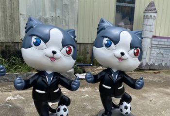 黑貓警長雕塑廠家 烤漆大型卡通雕塑 仿真雕塑