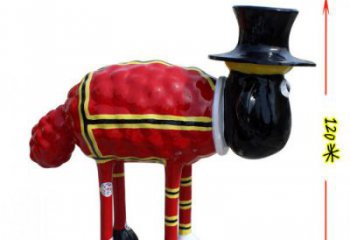 戶外小羊雕塑，動漫卡通雕塑，彩繪工藝