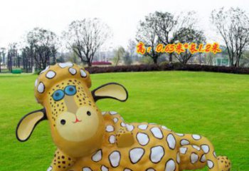 公園小羊雕塑，動漫雕塑，卡通彩繪工藝