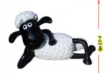 街道小羊雕塑，彩繪動物雕塑，動漫玻璃鋼效果