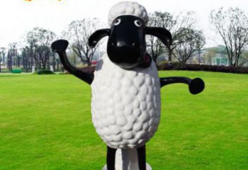 農村小羊雕塑，公園動漫雕塑，抽象效果