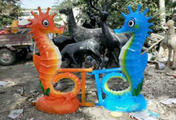 操場河馬雕塑，卡通海洋雕塑，彩繪工藝制造