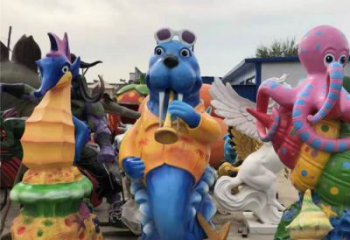 河馬雕塑，仿古動漫雕塑，動漫擺件