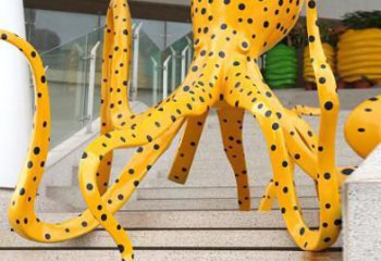 玻璃鋼章魚雕塑廠家，仿真彩繪工藝，景觀動物小品